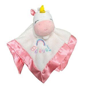 Baby‎ Starters Security Blanket Unicorn Plush & Satin Lovey Rainbow 13” Believe